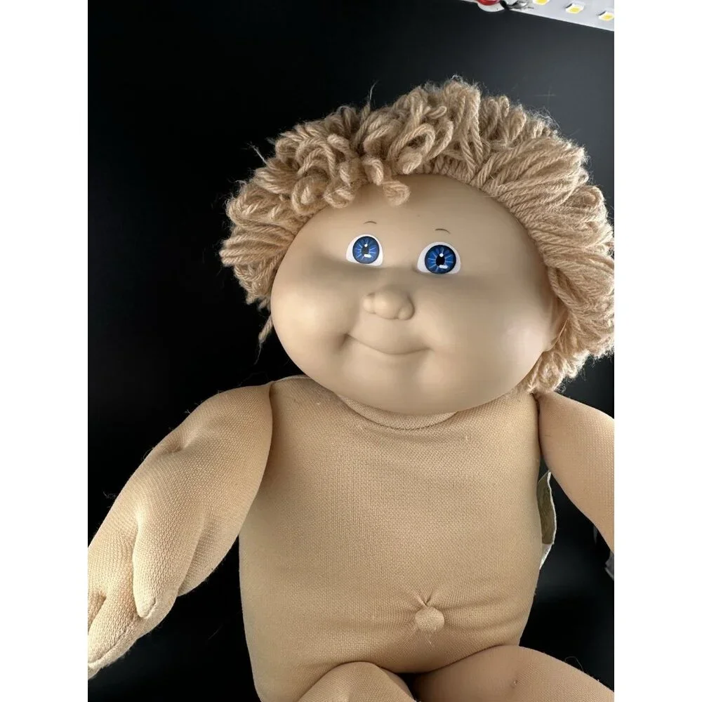 Vtg Cabbage Patch Kids 1986 Boy HM15 KT Factory Blue Eyes Wheat‎ Long Loops READ